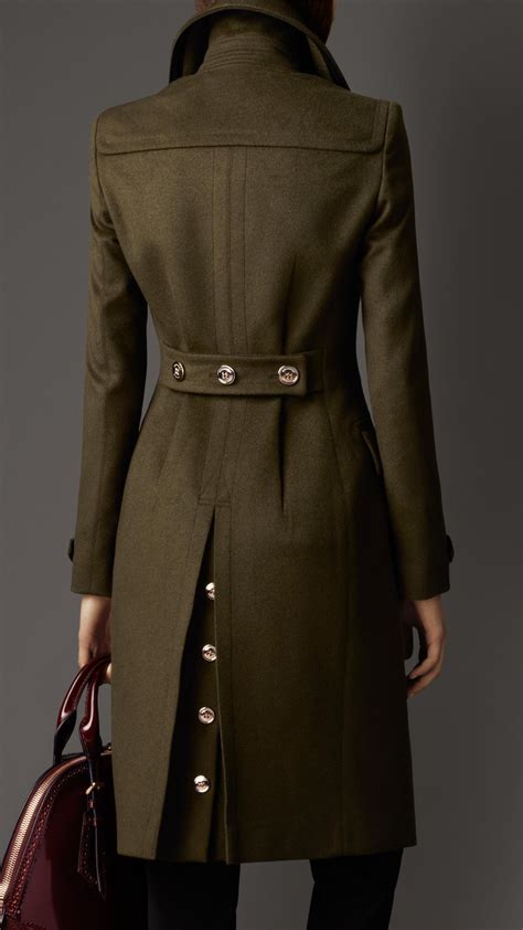 burberry prorsum olive wool cashmere coat|Burberry cashmere coat women's.